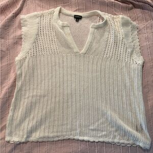 Ivory Textured Knit Top by Torrid